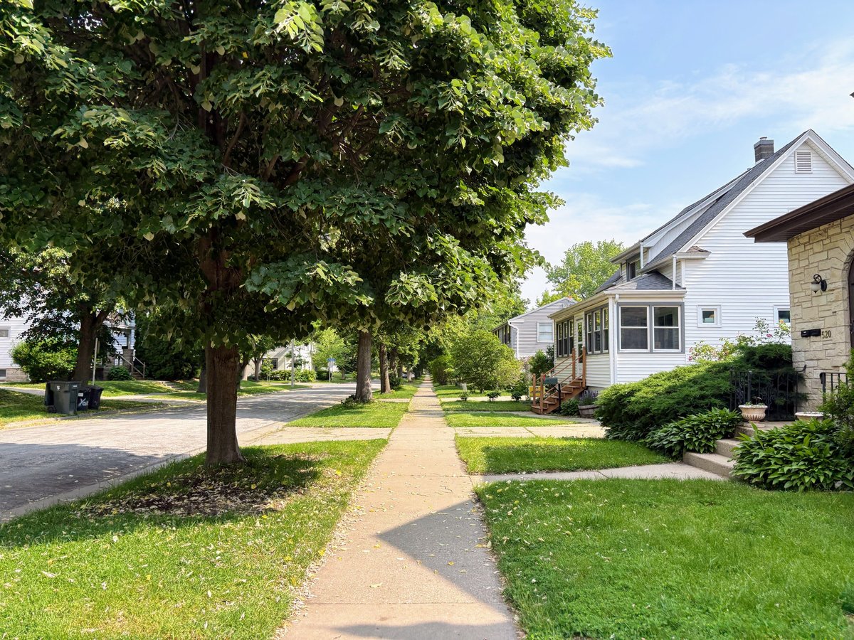 College town neighborhood street — independent housing market directory